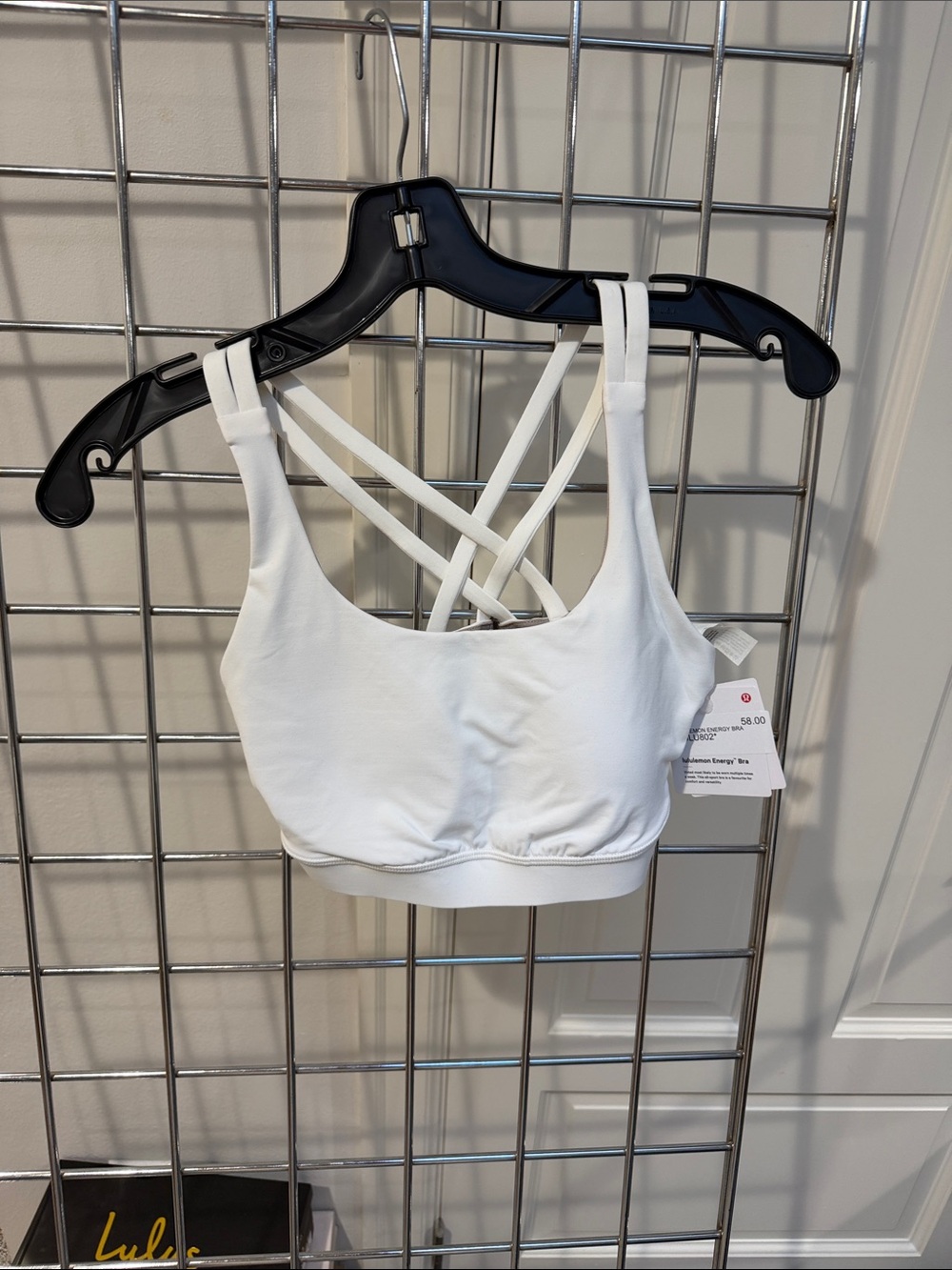 lululemon athletica White Crisscross Back Sports Bra